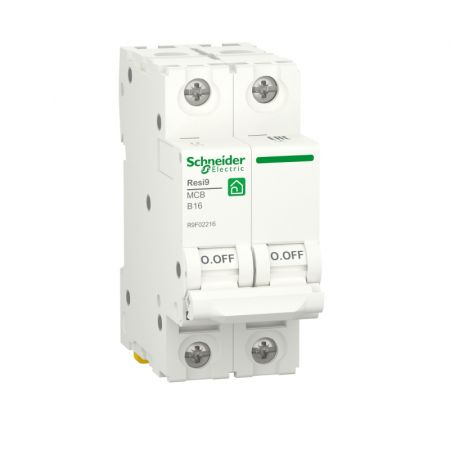 (R9F02216) Автоматический выключатель RESI9 2P In=16 А Un=220-440В Кривая B 6 кА. Schneider Electric