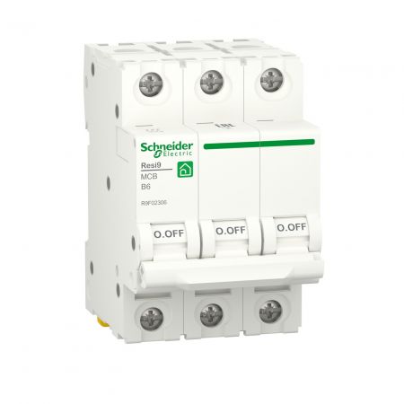 (R9F02306) Автоматический выключатель RESI9 3P In=6 А Un=220-440В Кривая B 6 кА. Schneider Electric