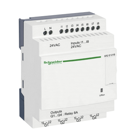 (SR2E121B) Интеллектуальное реле Zelio 12ВХ/ВЫХ.~24В. Без дисплея. Schneider electric