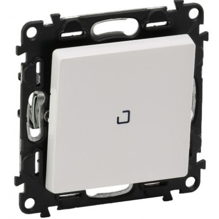 752410 Одноклавишный выключатель Valena LIFE 10АХ 250В с подсветкой.белый.Legrand