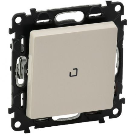 752548 Одноклавишный проходной переключатель Valena LIFE 10АХ 250В с подсветкой.слоновая кость.винтовые зажимы.Legrand