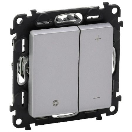 752662 Светорегулятор нажимной Valena LIFE  RL.CFL.LED .алюминий.Legrand