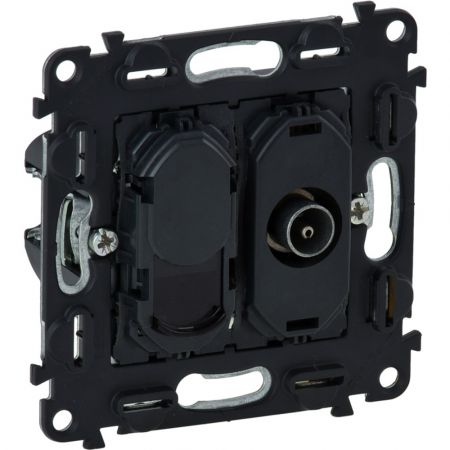 753055 Телевизионная розетка + интернет TV+RJ45 кат6 UTP Valena In'Matic.Legrand