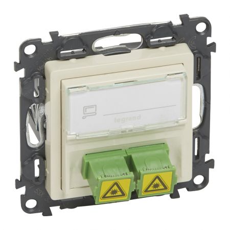 753230 Розетка для оптоволоконных кабелей 2SС APС Valena LIFE слоновая кость.Legrand