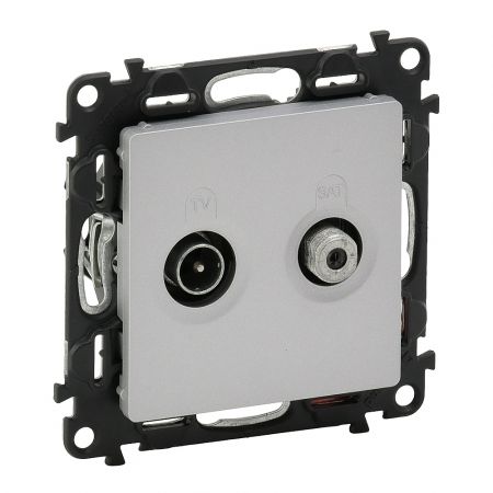 753662 Телевизионная розетка TV-SAT конечная . Valena LIFE.алюминий.Legrand