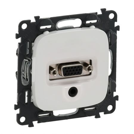 754705 Розетка HD15-Jack 3.5мм .Valena ALLURE. белый.Legrand