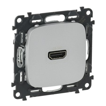 754717 Розетка HDMI Valena  ALLURE.алюминий.Legrand