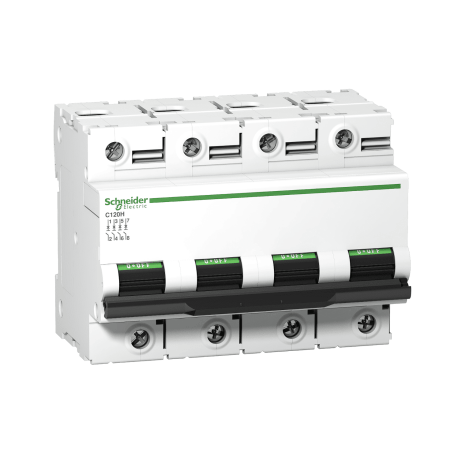 (A9N18523) Автоматический выключатель iC120H 4P In=80 A Un=220-440В Кривая D 25 кА. Schneider Electric