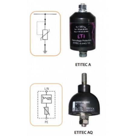 (2442114) Ограничитель перенапряжения ETITEC 5kA 280V. Класс А. ETI