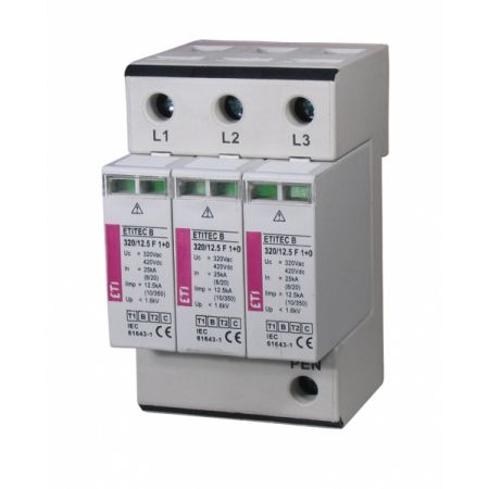 (2440142) Ограничитель перенапряжения ETITEC 12.5kA 320V 3P. Класс B. ETI