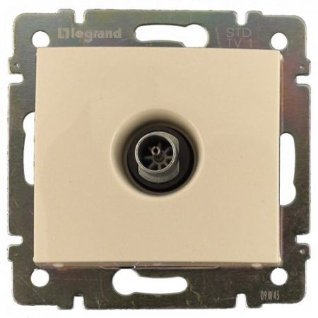 774329 Розетка TV индивидуальная. слоновая кость. Legrand Valena