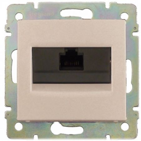 774130 Компьютерная розетка RJ45 категория 5е неэкранированная UTP. слоновая кость. Legrand Valena