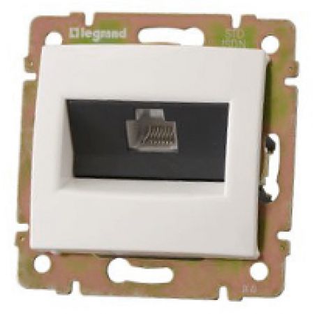 774230 Компьютерная розетка RJ45 категория 5е неэкранированная UTP. белый. Legrand Valena