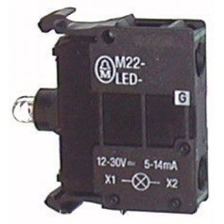 (216559) M22-LED-G. Светодиодный элемент зелёный. 12-30 V AC/DC для установления на передней панели серия RMQ-Titan. Moeller an Eaton Brand