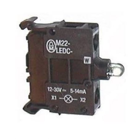 (216560) M22-LEDC-W. Светодиодный элемент белый. 12-30 V AC/DC  для установления в кнопочный пост серия RMQ-Titan. Moeller an Eaton Brand