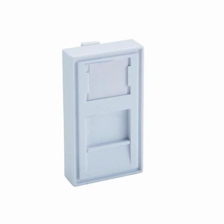 (24550) Пластина для телефонной или компьютерной розетки RJ 45x22.5 для установки в люк. кабель-канал. настенный бокс. DLX