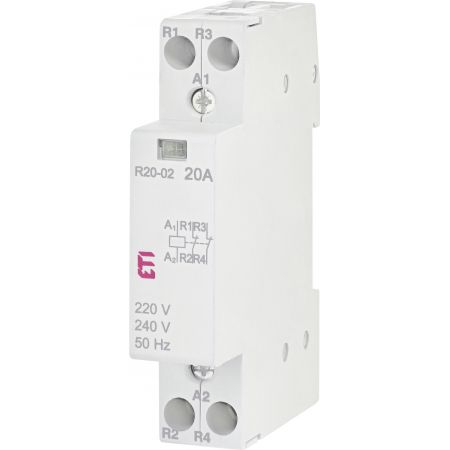 (2461230) Модульные контакторы R 20-02. In=20А. 2NC контакта. Uкат=230В AC. ETI
