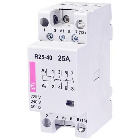 (2462310) Модульные контакторы R 25-40. In=25А. 4NO контакта. Uкат=230В AC. ETI