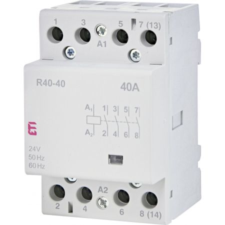 (2463411) Модульные контакторы R 40-40. In=40А. 4NO контакта. Uкат=24В AC. ETI