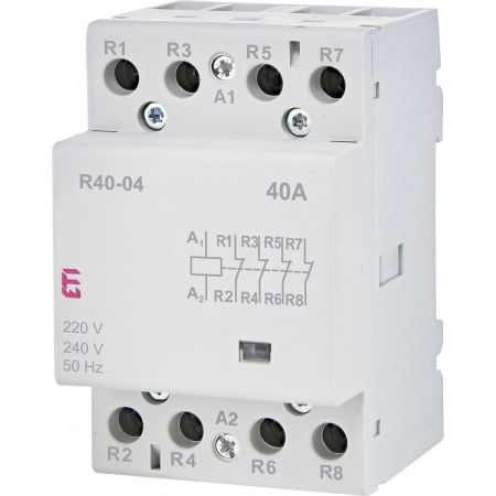 (2463440) Модульные контакторы R 40-04. In=40А. 4NC контакта. Uкат=230В AC. ETI