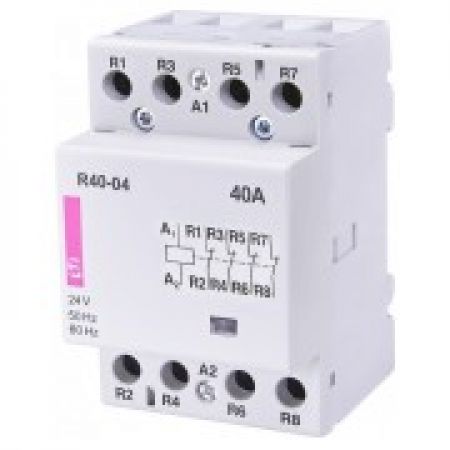 (2463441) Модульные контакторы R 40-04. In=40А. 4NC контакта. Uкат=24В AC. ETI