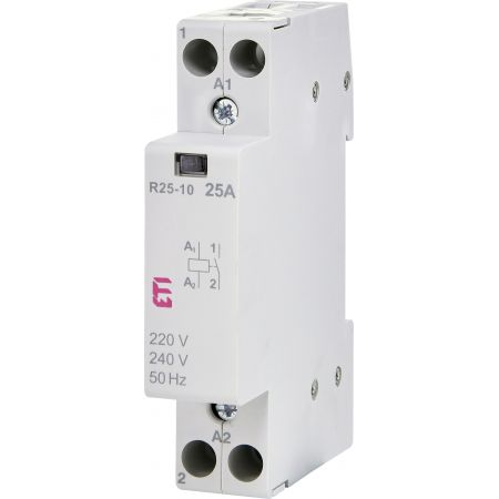 (2463500) Модульные контакторы R 25-10. In=25А. 1NO контакта. Uкат=230В AC. ETI