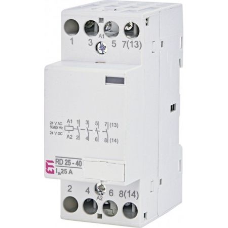 (2464011) Модульные контакторы RD 25-40. In=25А. 4NO контакта. Uкат=24В AC/DC. ETI