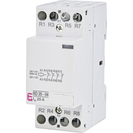 (2464016) Модульные контакторы RD 25-04. In=25А. 4NC контакта. Uкат=230В AC/DC. ETI