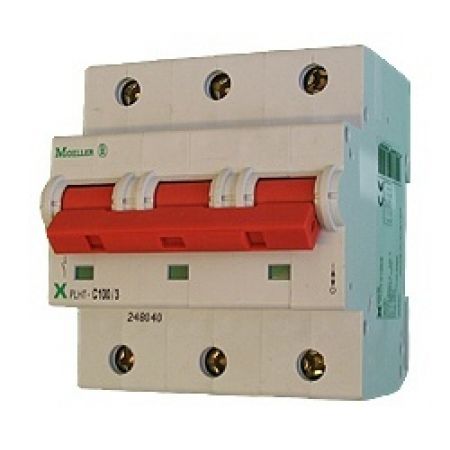248040 Автоматический выключатель PLHT-C100/3. 100 A. 3 полюса. кривая C. Iкз = 25 кA. серия Xpole