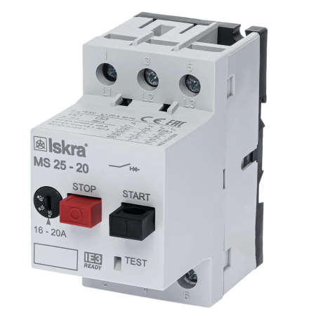 (MS25-20) MS25-20 Автоматический выключатель защиты двигателя In=16...20 A. Iskra