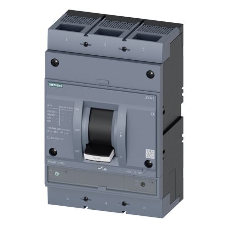 (3VA1580-5EF32-0AA0) Автоматический выключатель в литом корпусе 3VA1. 800А. 3P 55кА. SIEMENS