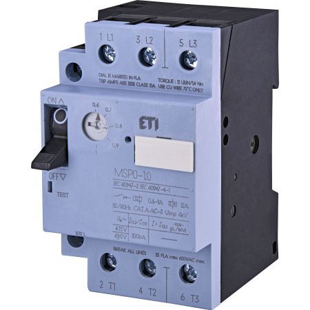 (4646619) MSP0-1 Автоматический выключатель защиты двигателя In=0.63..1 A. ETI