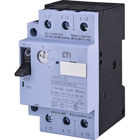 (4646626) MSP0-20 Автоматический выключатель защиты двигателя In=16...20 A. ETI
