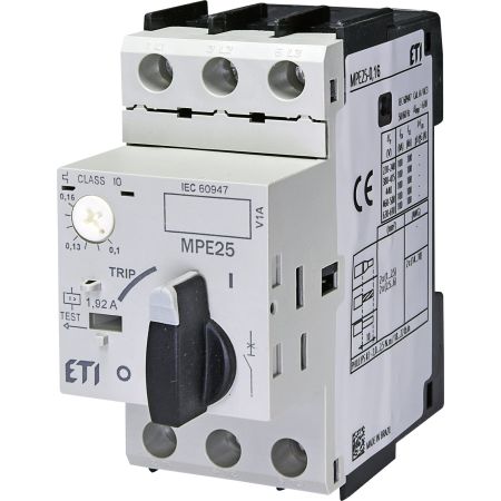 (4648001) MPE25-0.16 Автоматический выключатель защиты двигателя  In=0.1...0.16 A. ETI
