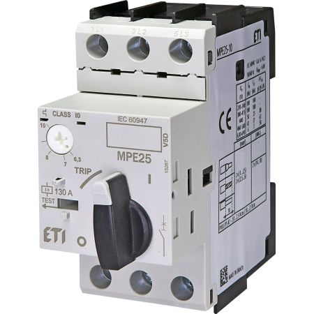 (4648010) MPE25-10 Автоматический выключатель защиты двигателя In=6.3...10 A. ETI