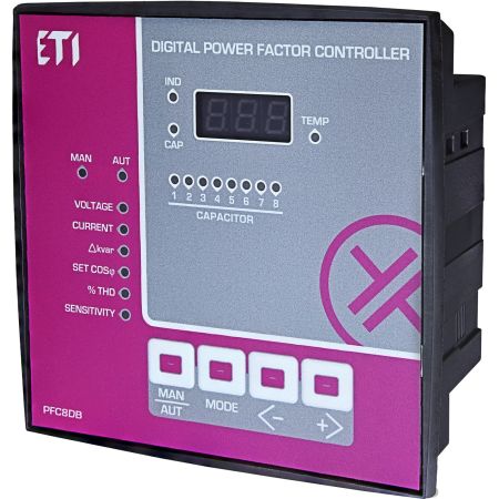 (4656572) Регулятор реактивной мощности. 8 ступеней. 144x144. 400V. ETI