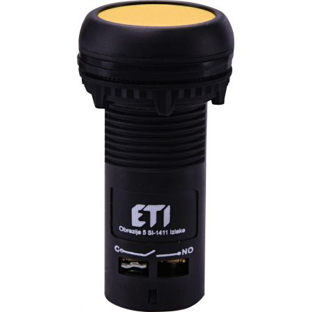 (4771472) Кнопка моноблочная утопленная ECF-11-Y (желтый). 1NO+1NC 2A/230V AC. ETI