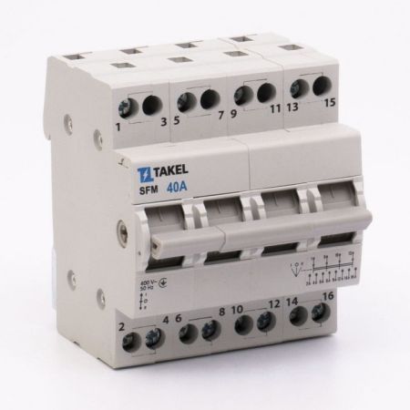 (507833) Переключатель нагрузки трехпозиционный SFM 4P 40A. TAKEL