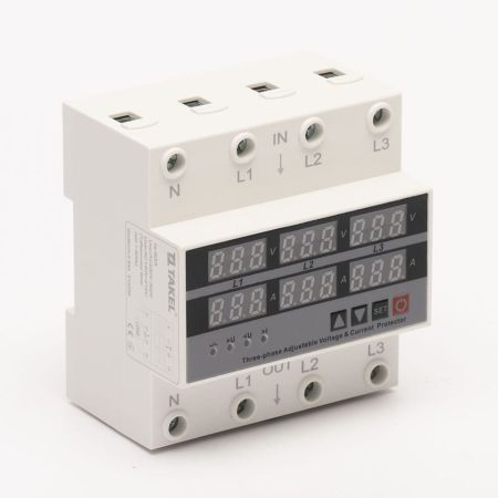 (514236) Реле напряжения и тока модульное трехфазное RD35VA-3. 63А .TAKEL