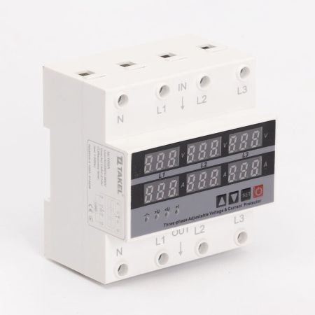 (514238) Реле напряжения и тока модульное трехфазное RD35VA-3. 100А. TAKEL