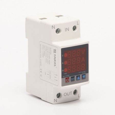 (514252) Реле напряжения тока со счетчиком модульное однофазное RD35VAP. 63А. TAKEL
