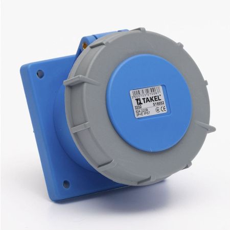 Розетка стаціонарна внутрішня TAKEL 516052 63A 2P E