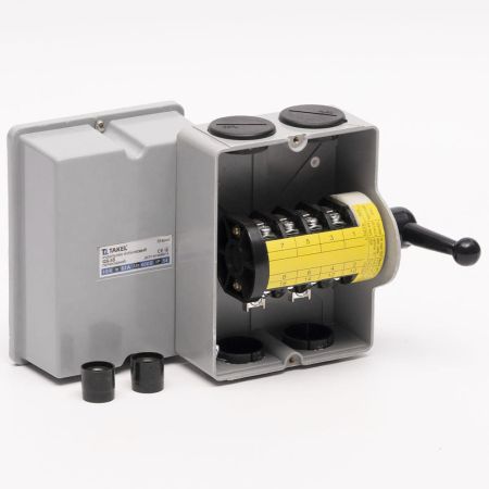 (516995) Рубильник кулачковый QS-5S опрокидывающий 1-0-2 63A 4P. TAKEL