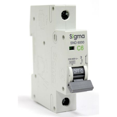(6SM180C) Автоматический выключатель 6SM180C 1P. In=80А. Кривая С 6 кА. SIGMA