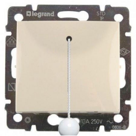 774319 Кнопка перекидная со шнурком. слоновая кость. Legrand Valena