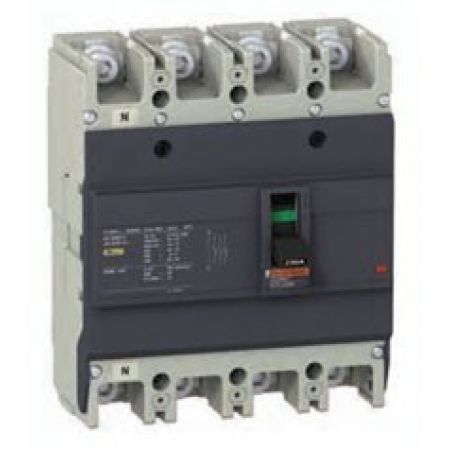 (EZC400N44400) Автоматический выключатель EZC400N. Iн=400 Ампер. 380В. 4 полюса. 36 кА. серии Easypact. Schneider Electric