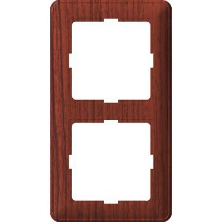 (KD-2-98) Двухпостовая декоративная рамка Wessen W59 мореный дуб. Schneider Electric