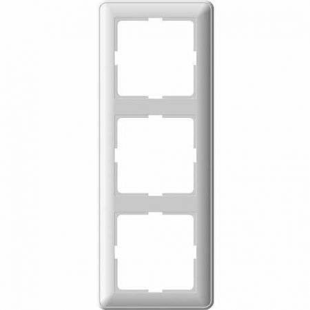 (KD-3-18) Трехпостовая декоративная рамка Wessen W59 белая. Schneider Electric