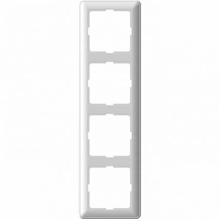 (KD-4-18) Четырехпостовая декоративная рамка Wessen W59 белая. Schneider Electric