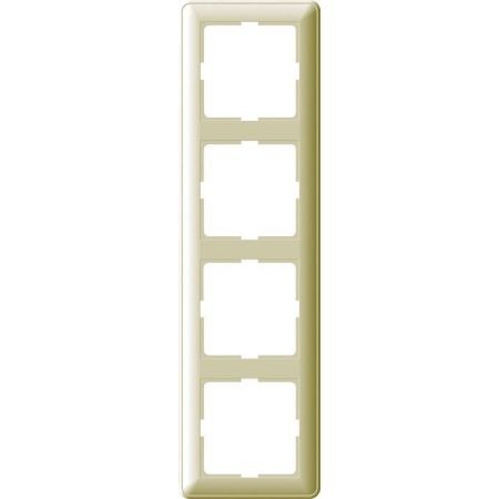 (KD-4-28) Четырехпостовая декоративная рамка Wessen W59 слоновая кость. Schneider Electric